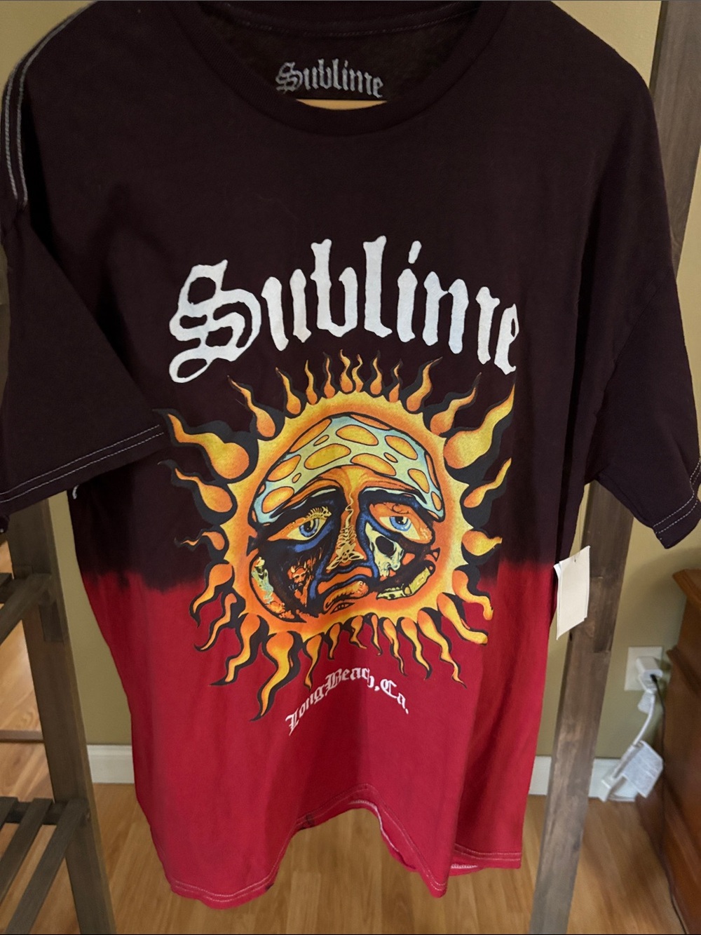 Forever 21 Black to Red Ombre Sublime Graphic Tee